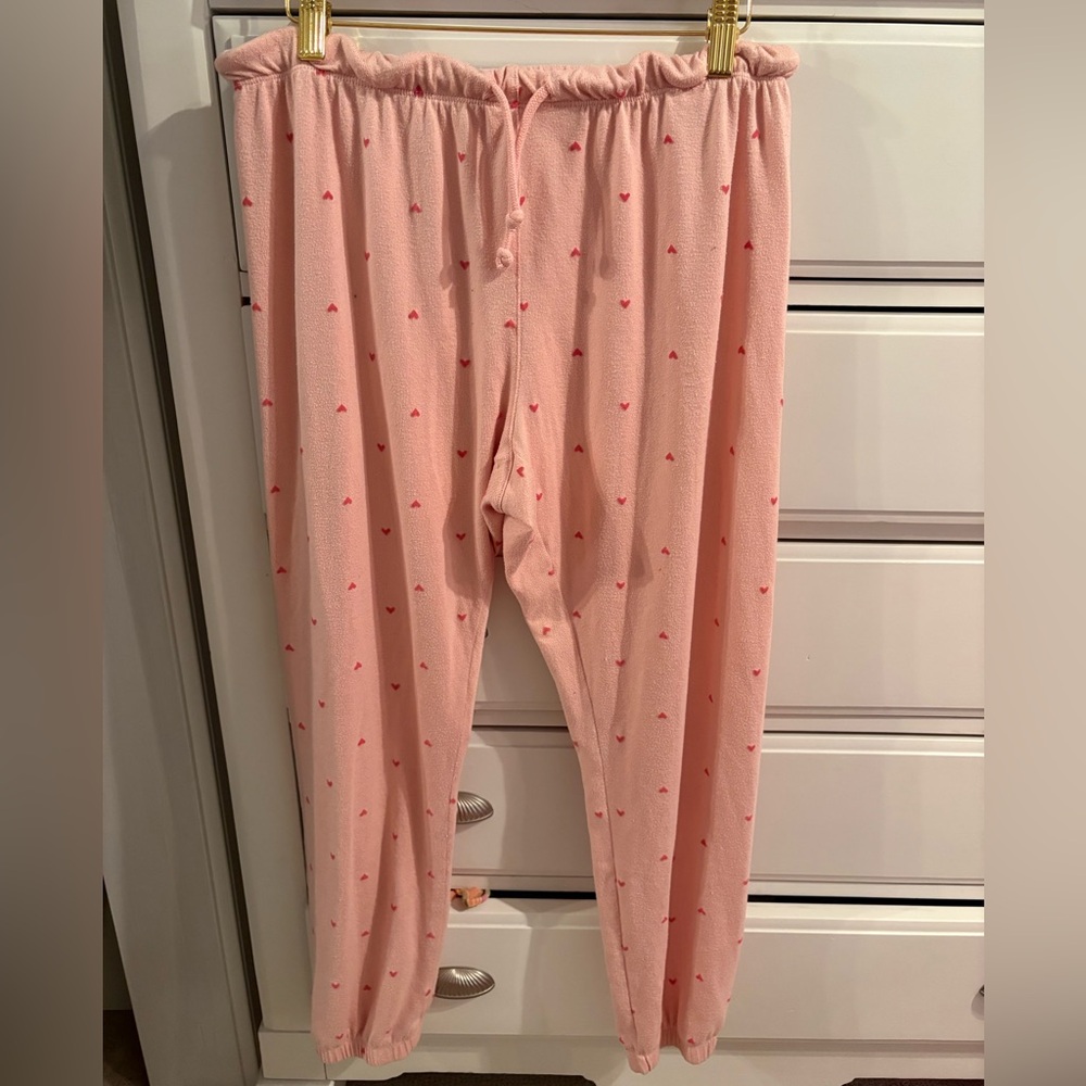 Pink Heart Pattern Pajama Pants Z Supply